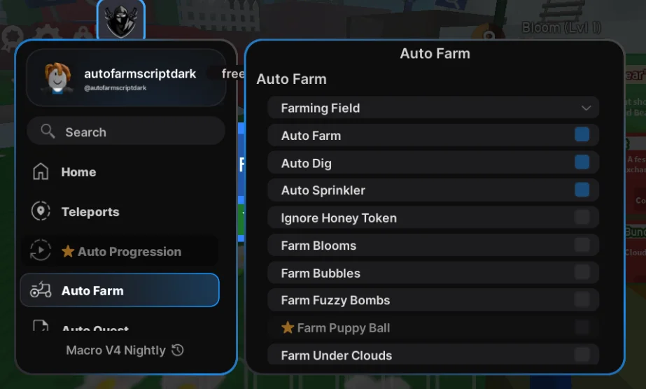 [INF Honey] Macro Script V4